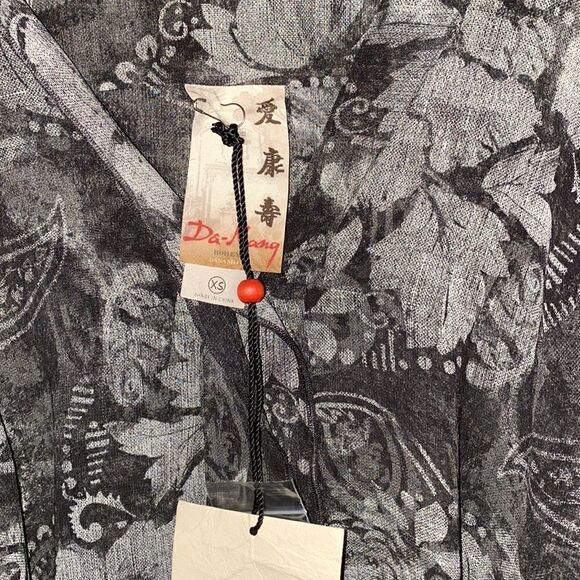 NWT Da-Nang 100% Silk Button Up Sheer Top XS - Picture 4 of 5